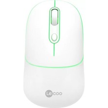 Lenovo Lecoo WS210 Wifi+ Bluetooth Kablosuz 2.4ghz Beyaz 6tuşlu Şarjlı Mouse