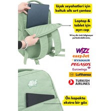 Jet Turtle Seyahat Sırt Çantası 40CM 40X25X15 cm Pegasus, Wizz Air, Ryanair, El Valizi Koltuk Altı Valizi