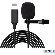 Winex Iphone Lightning Port Hd Yaka Mikrofonu Siyah