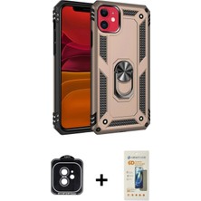 Marsilyan™- iPhone 11 Kılıf Ahenk Klasik Koleksiyonu - Siyah 6d Mat Seramik Hayalet Nano Ekran Koruyucu + Pvd Metal Kamera Lens - Sh