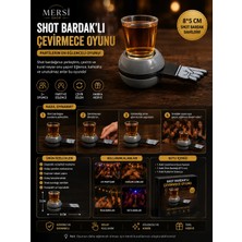 Mersi Shop Shot Bardaklı Çevirmece Oyunu – Parti Içki Oyunu Shot Bardağı Eğlenceli Masa Oyunu