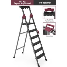 Perilla Comfort 5+1 Geniş Basamaklı Kolay Taşıma Aparatlı Merdiven