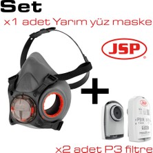 Jsp Force®8 Yarım Yüz Maskesi (Presstocheck™ - P3 Filtreli Set)
