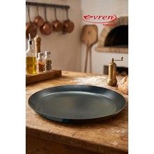 EVREN MUTFAK 18 cm Pizza Tepsisi, Pizza Lahmacun Pide Gözleme Bazlama Tavası Non-Stick Yapışmaz Taban
