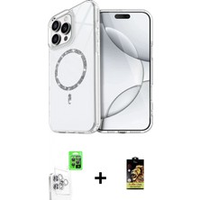 Marsilyan™- iPhone 16 Pro Kılıf Kıvılcım Form Prime - Siyah Buffer Cam Ekran Koruyucu + Raze Metal Kamera Lens - Bz