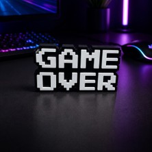 Lina Hobby Oyuncu Odası Game Over Biblo, Gamer Masa Üstü Süs, 3D Baskı Dekoratif Obje