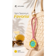 Boyol Pop Çanta Charm Saat Askılı Analog Saat Sekizgen Tasarım Unisex Çanta Aksesuarı