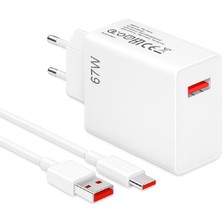 Wi 67W Type-C Kablo Ev Şarj Seti Turbo