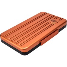 Lubinski Seyahat Tipi 5 Turuncu Humidor Metal Puro Kutusu LB-606