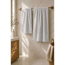 Elif Mira 2 Parça Banyo Havlu Seti %100 Pamuk 90X150 + 50X90 cm Elora Collection