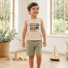 Erca Home Tekstil Ürünleri Yazlık Erkek Kolsuz Takım 12 Ay,2y,3y,4y Erkek Yeşil