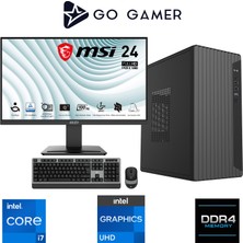 Go Gamer E481D Intel Core I7 14700 / 64GB Ddr4 / 2tb SSD / Intel UHD Graphics / Msı 24" 100Hz. / Oem Ev Ofis Paket