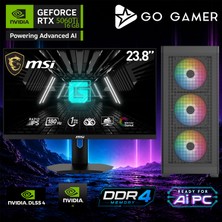 Go Gamer E596D Intel Core I7 13700F / 16GB Ddr4 / 512GB SSD / RTX5060TI 16GB / Msı 24" 180Hz. / Oem Gaming Paket