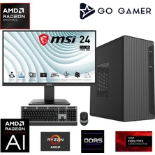 Go Gamer AE35D Amd Ryzen 5 8600G / 16GB Ddr5 / 1tb SSD / Amd Radeon Graphics / Msı 24" 100Hz. / Oem Gaming Paket