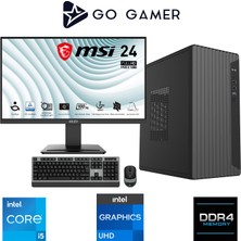 Go Gamer E149D Intel Core I5 12400 / 16GB Ddr4 / 512GB SSD / Intel UHD Graphics / Msı 24" 100Hz. / Oem Ev Ofis Paket