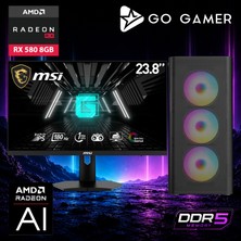 Go Gamer AE353D Amd Ryzen 7 7700 / 16GB Ddr5 / 1tb SSD / RX580 8gb / Msı 24" 180Hz. / Oem Gaming Paket