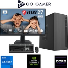Go Gamer E519DF Intel Core I7 13700F / 32GB Ddr5 / 1tb SSD / Nvidia GT730 4gb / Msı 27" 100Hz. / Oem Ev Ofis Paket