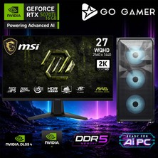 Go Gamer AE700D Amd Ryzen 7 9850X3D / 64GB Ddr5 / 1tb SSD / RTX5070TI 16GB / 240MM Sıvı Soğutma / Msı 27" 2k 200Hz. 0.5ms / Oem Gaming Paket