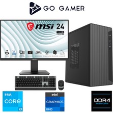 Go Gamer E14D Intel Core I3 13100 / 16GB Ddr4 / 512GB SSD / Intel UHD Graphics / Msı 24" / Oem Ev Ofis Paket