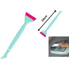 Oto Aksesuarcım Cam Filmi Çekme Aparatı Silikon Uçlu Kalem Ragle 24 cm Turkuaz Pembe
