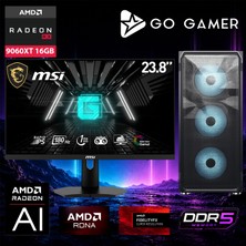 Go Gamer E306DF Intel Core I5 12400F / 16GB Ddr5 / 512GB SSD / RX9060XT 16GB / Msı 24" 180Hz. / Oem Gaming Paket