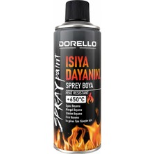 Dorello Isıya Dayanıklı Sprey Boya +650°C Yüksek Sıcaklığa Dayanıklı Isı Boyası Metal, Soba, Mangal ve Barbekü Için