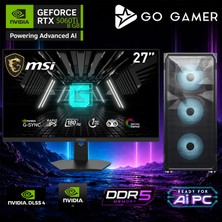 Go Gamer E566DF Intel Core I7 12700F / 32GB Ddr5 / 2tb SSD / RTX5060TI 8gb / Msı 27" 180Hz. / Oem Gaming Paket