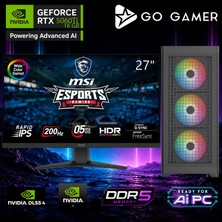 Go Gamer AE456D Amd Ryzen 7 7700X / 16GB Ddr5 / 1tb SSD / RTX5060TI 16GB / 240MM Sıvı Soğutma / Msı 27" 200Hz. / Oem Gaming Paket