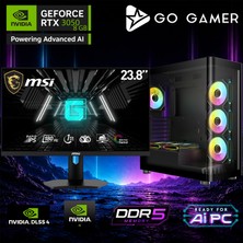 Go Gamer AE100DP Amd Ryzen 5 5600X / 32GB Ddr4 / 1tb SSD / RTX3050 8gb / Msı 24" 180Hz. / Oem Gaming Paket