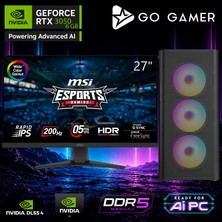 Go Gamer AE434D Amd Ryzen 7 7700X / 32GB Ddr5 / 1tb SSD / RTX3050 6gb / 240MM Sıvı Soğutma / Msı 27" 200Hz. / Oem Gaming Paket