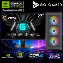 Go Gamer E756D Intel Core I9 14900KF / 32GB Ddr4 / 1tb SSD / RTX3050 6gb / 240MM Sıvı Soğutma / Msı 27" 180Hz. / Oem Gaming Paket
