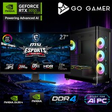 Go Gamer AE359DP Amd Ryzen 7 5700X / 16GB Ddr4 / 512GB SSD / RTX3050 8gb / Msı 27" 200Hz. / Oem Gaming Paket