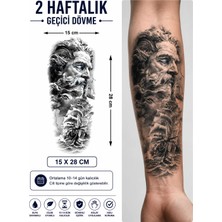 Tattoo Gerçekci Posedion Deniz Tanrısı  Geçici Dövme Sticker Yapıştırma Dövme