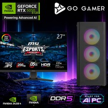 Go Gamer AE260D Amd Ryzen 5 9500F / 16GB Ddr5 / 512GB SSD / RTX5050 8gb / Msı 27" 200Hz. 0.5ms / Oem Gaming Paket