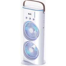 Blic 120ML Çift Yönlü Spreyli Mini Fan – 6000 Rpm Güçlü Hava Akışı, 1800MAH Şarjlı, Taşınabilir Masaüstü Fan