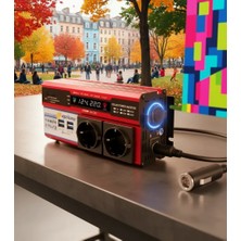 Die Grup 12V 2000W Modifiye Sinüs Inverter Araç ve Güneş Enerjisi Uyumlu, Çift Usb, Çift Priz ve Çakmaklık Epilons