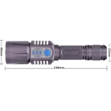 Die Grup Baretta BRS18 Oto Şarjlı T6 LED 3000 Lümen El Feneri