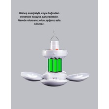 Die Grup Solar Güneş Enerjili ve USB Şarjlı 5 Kanatlı LED Kamp Lambası