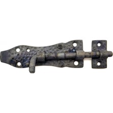 Die Grup Antika Tarz Dekoratif Pirinç Dövme Kapı Sürgüsü - 7cm, Oksit