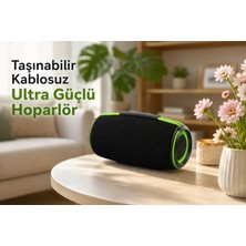 vooka Taşınabilir Kablosuz Hoparlör Güçlü Ses • 15W Rms 4000 Mah Uzun Pil Ömrü Bluetooth Bağlantı Rgb LED Işık Efekti Güçlü Bas Performansı