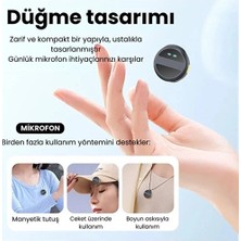 Die Grup 2 Adet Profesyonel Kablosuz Yaka Mikrofonu Typce Uyumlu Manyetik Klipsli