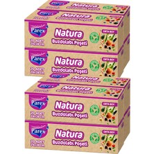 Parex Natura Buzdolabı Poşeti Orta Boy 20'li 24 x 38 cm Dörtlü Paket Iki Paket