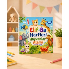 Z&R Craft Elif-Ba Harflerini Öğreniyorum Hayvanlar Alemi Çocuk Boyama ve Etkinlik Kitabı Eğitici Boyama Kitabı 20X20
