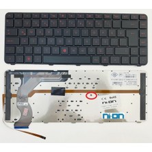 Ni-On Nion Hp Envy 14 14-1000 ,hp 608375-001 Uyumlu Notebook Klavye (Siyah Aydınlatmalı Tr Kırmızı Tuş)