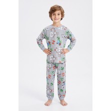 Modanino Erkek Çocuk %100 Pamuk Pijama Takımı 3-13 Yaş 12734IS