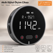 Piyatech Dijital Mesafe Ölçüm Tekerleği LCD Ekranlı Şarjlı Hassas Ölçer 0-99.9m