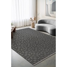 Colore Home Antrasit Bambu Saten Kaymaz Taban Yıkanabilir Halı Siesta