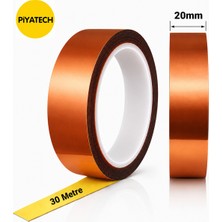 Piyatech Kapton Yanmaz Bant Yüksek Isıya Dayanıklı Isı Bandı 20 mm x 30 Metre