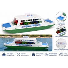 1000 Çeşit Hediye Dünyası Oyuncak Araba Taşıyan Feribot Gemi Büyük Boy Plastik Ferry Boat 3+ Yaş