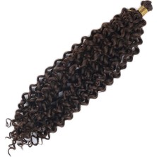 Maxi Trendy Afro Dalgası / Açık Kahve
